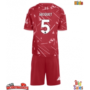 Liverpool Jeremy Jacquet #5 Replica Home Stadium Kit for Kids 2026-27 Short Sleeve (+ pants)